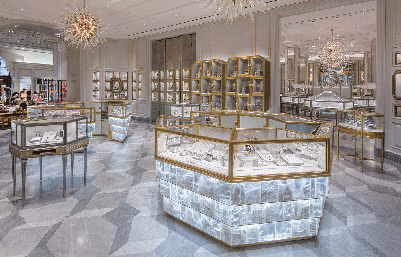 Inside Bergdorf Goodman Flagship store on Fifth Avenue New York