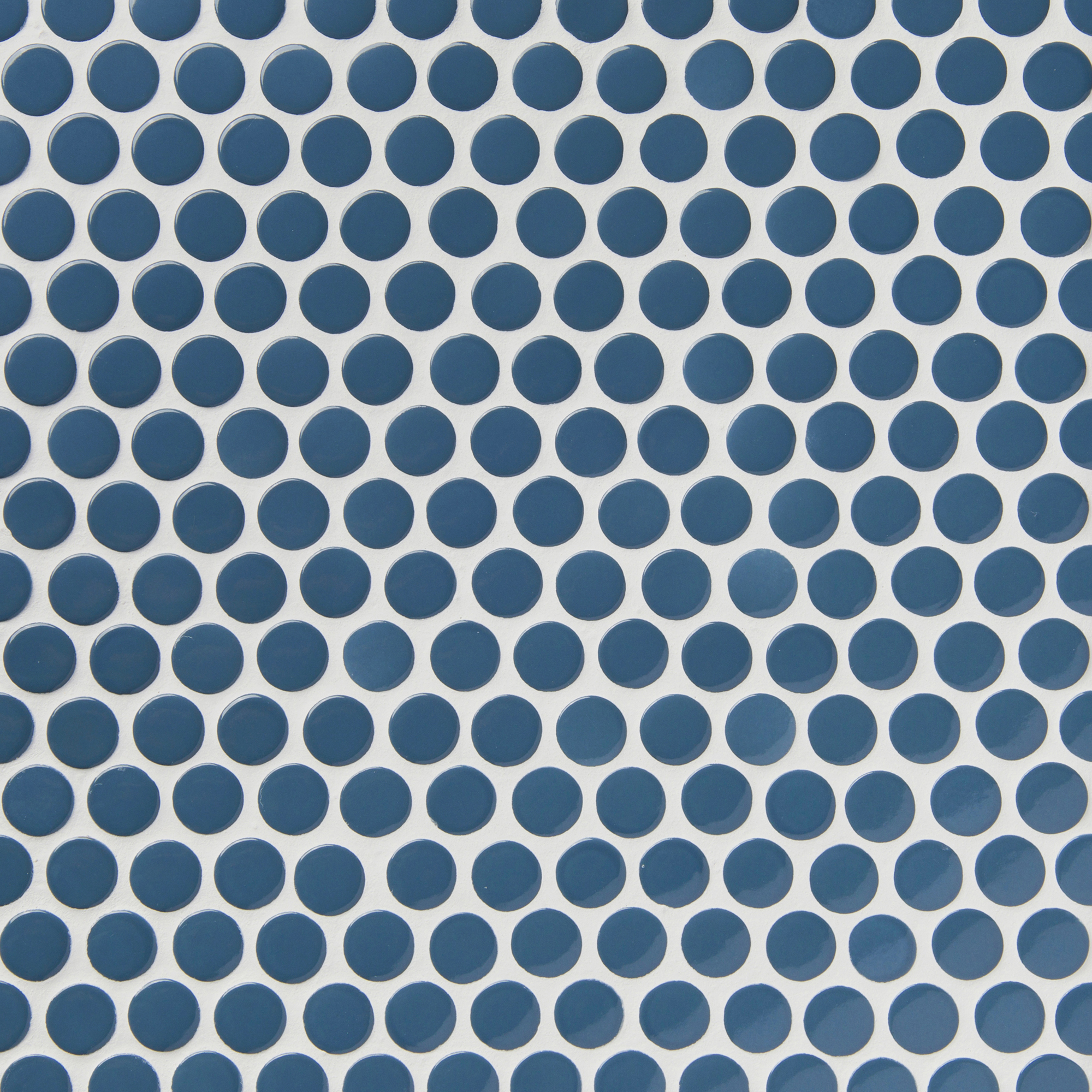 6th Avenue Marlin Blue Penny Round Mosaic Gloss - Walker Zanger